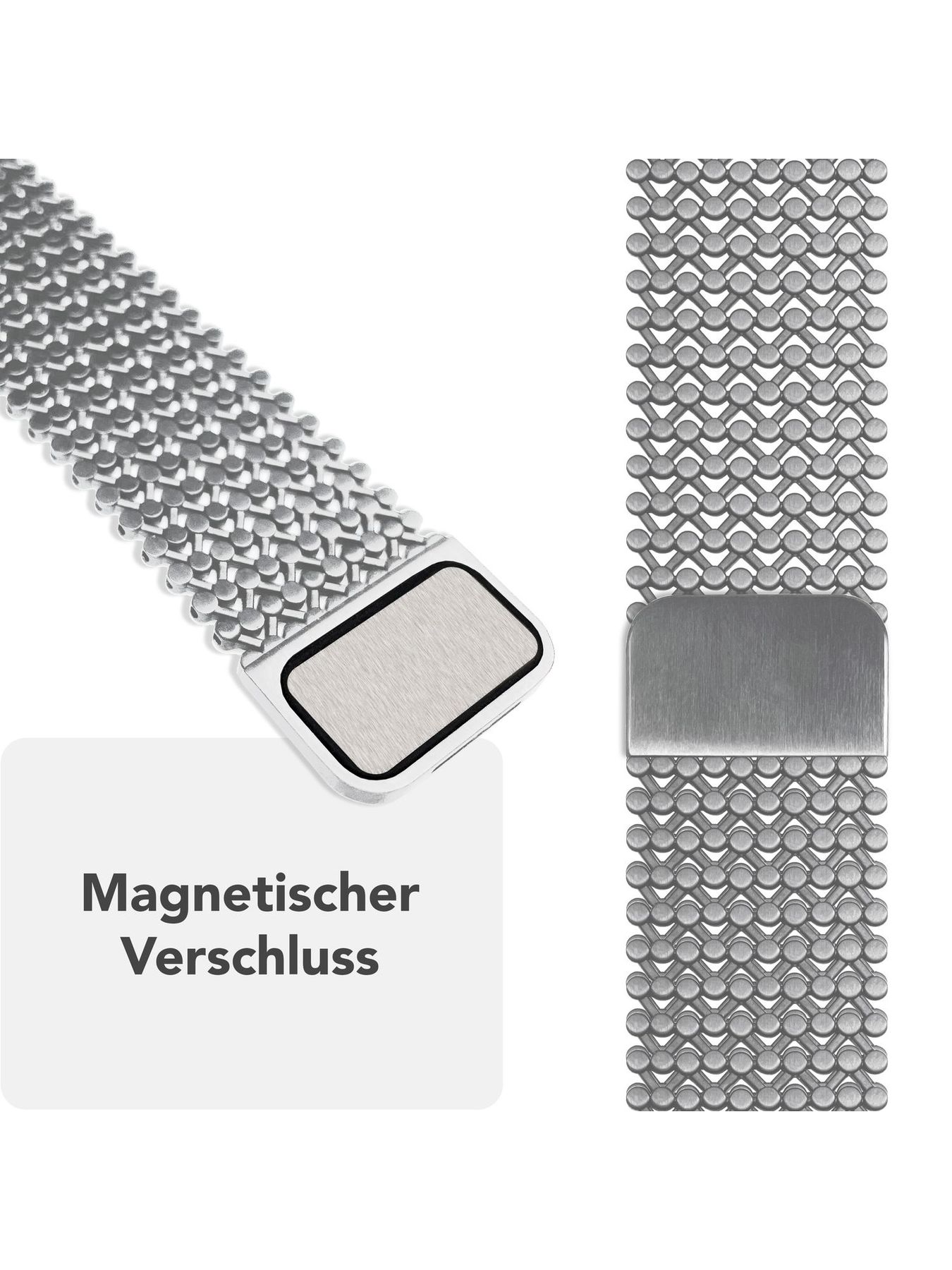 NALIA Alvia Mesh Loop Armband for Apple Watch Ultra/Se/10/9/8/7/6/5/4/3/2/1, Case Size 42/44/45/46/49Mm, Breathable Magnetic Stainless Steel Replacement Strap