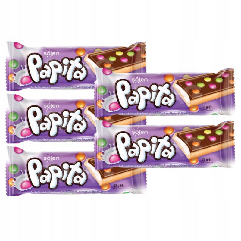 Image of Solen Papita Crispy Chocolate Cookie With Milk Filling, 33g X 5 Pieces
