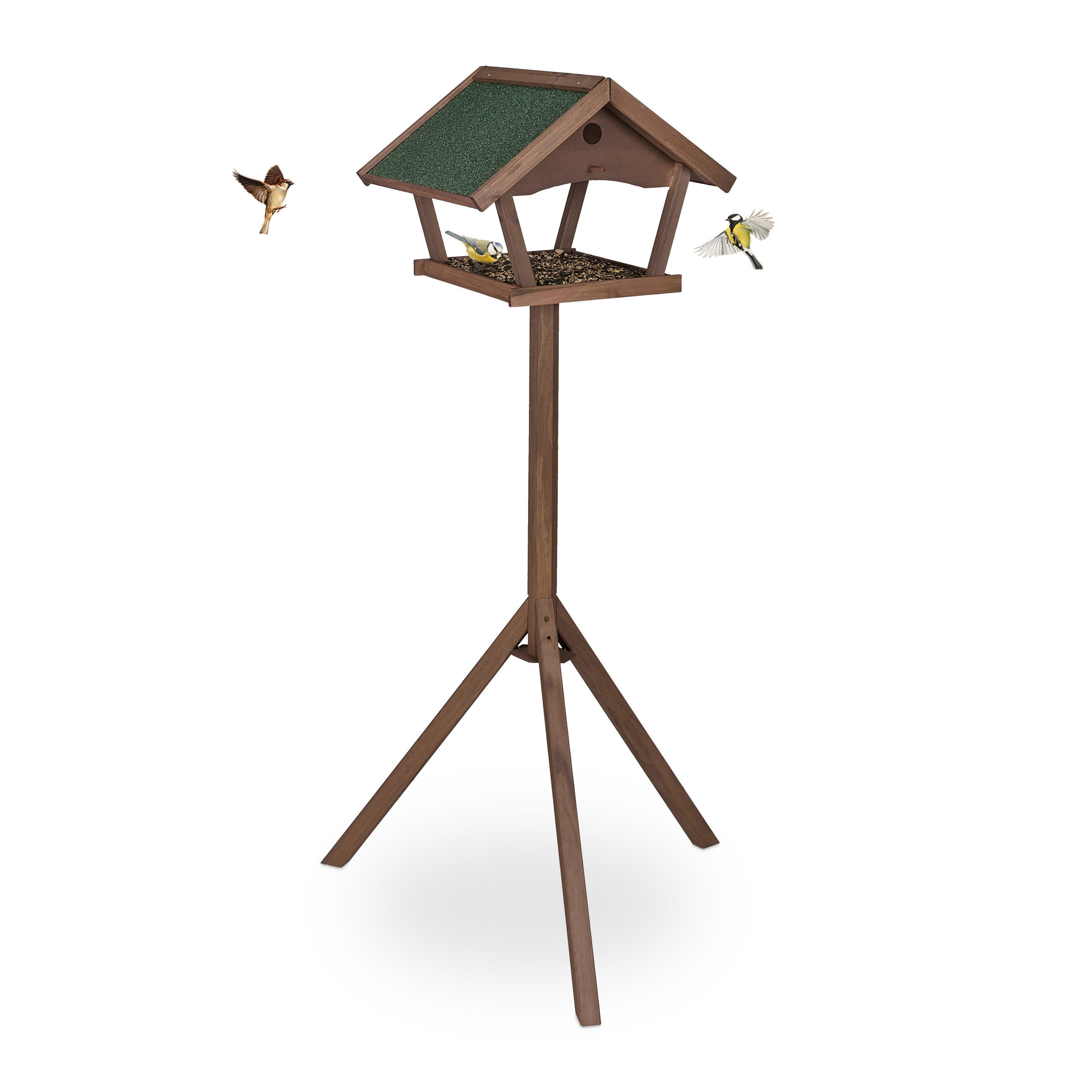 Bird Feeder House In Brown/green - (w)70 X (h)139 X (d)60 Cm