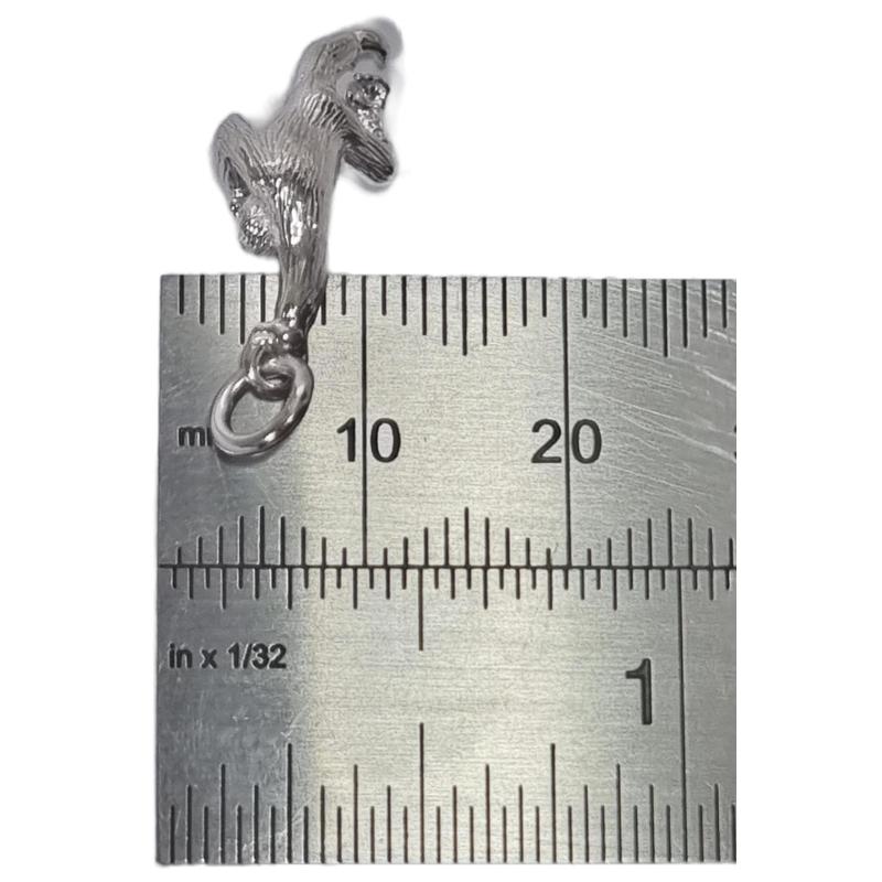 Sterling Silver Monkey Charm, Pet Lover Gift