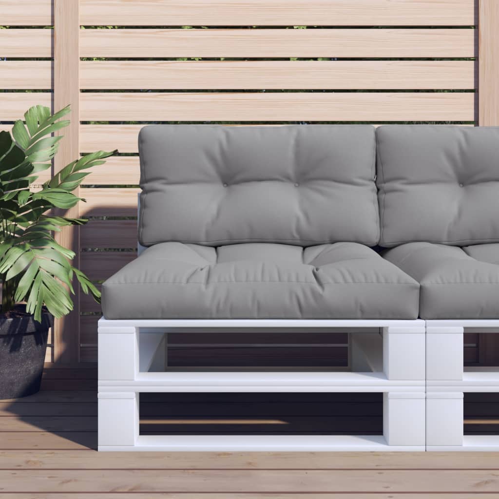 Image of Vidaxl Pallet Cushion 2pcs. Grey Fabric