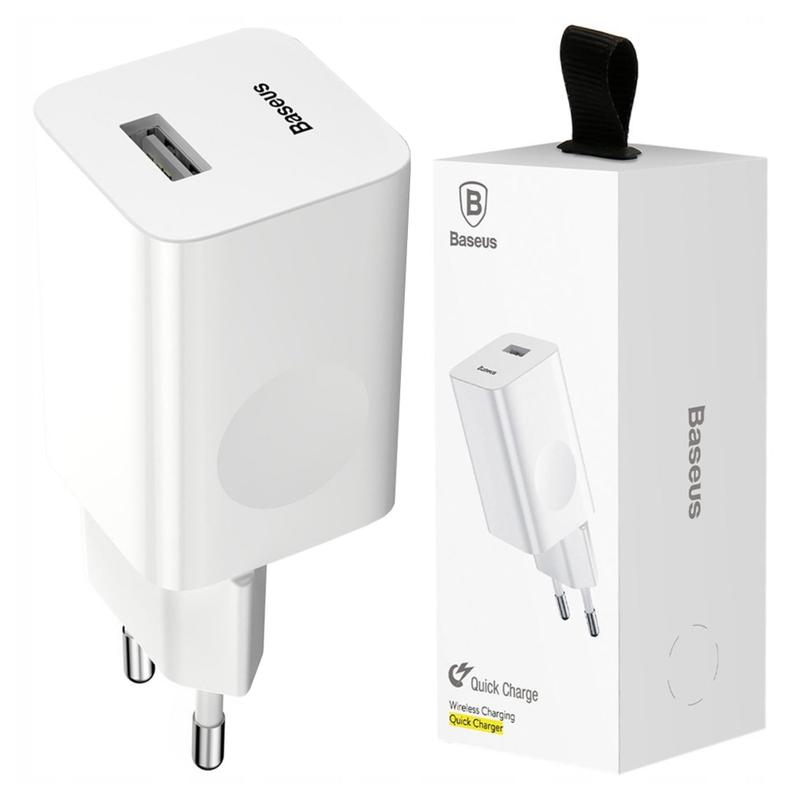 TEMU Baseus Qc 3.0 24w, White - Fast, Safe, And Compatible With Most Usb-, 100% Original