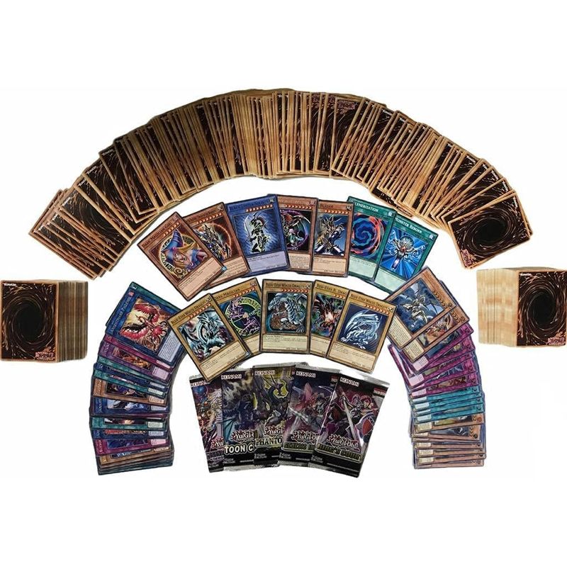 E-shop YU-GI-OH! Sammelset – 100 Englische Karten (85 Common / 10 Rare / 5 ) + 1x zufälliger aktueller Booster – Mit Magiern oder Drachen!