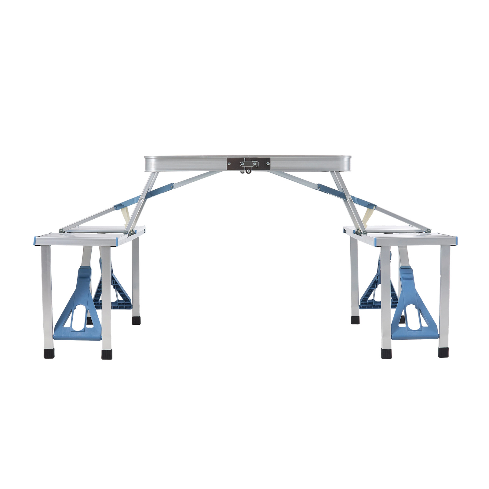 Blue Portable Folding Camping Picnic Table and Chairs Set