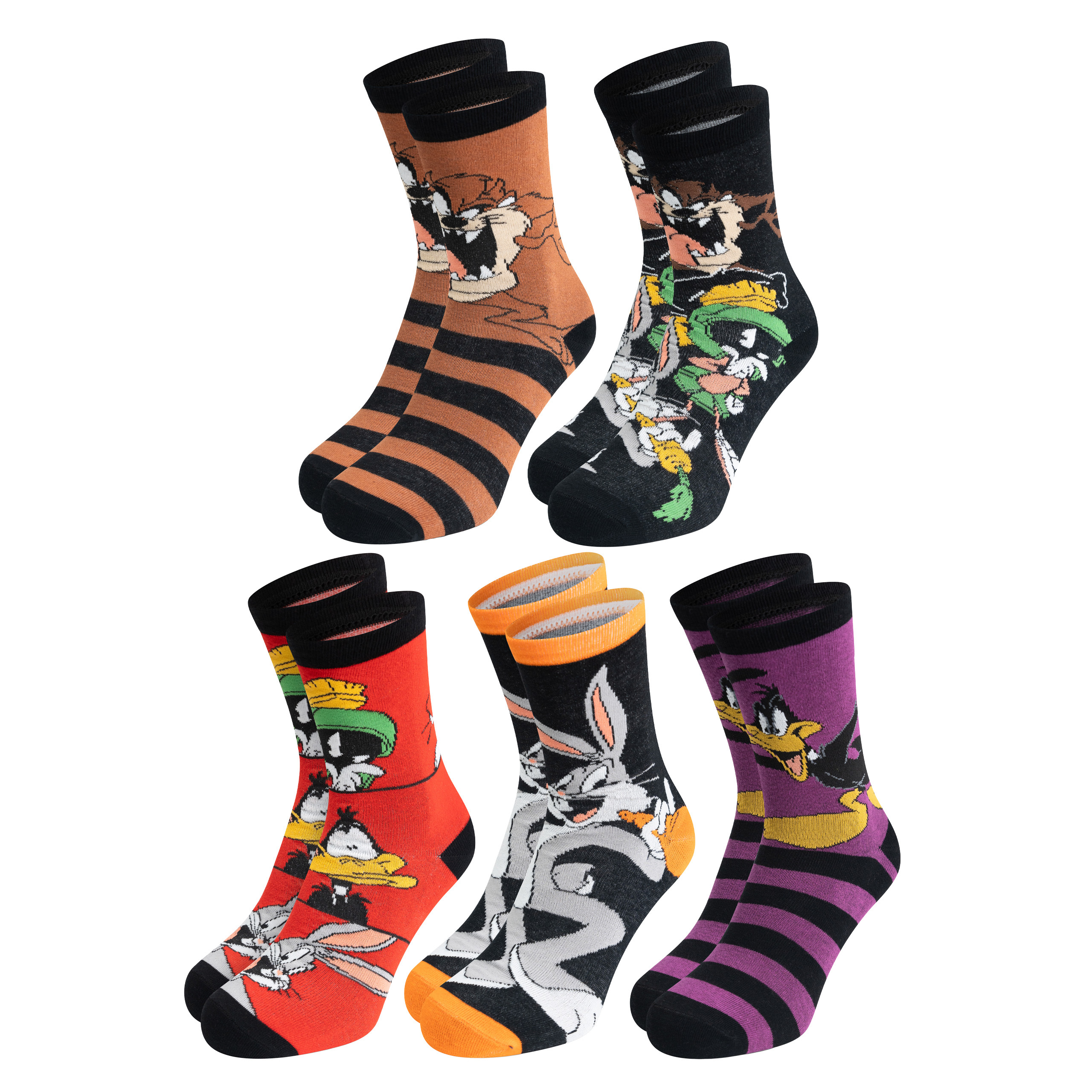 Image of Socks For Men - Bugs Bunny, Duck, Taz & Co. Men's 40-45 (5-pack)