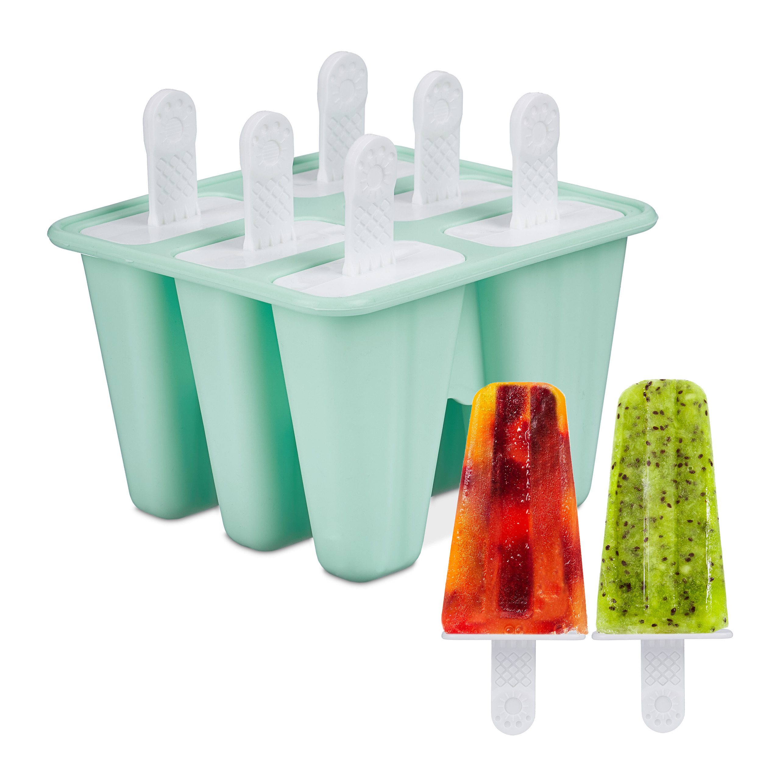 6x Ice Mold In Turquoise/white