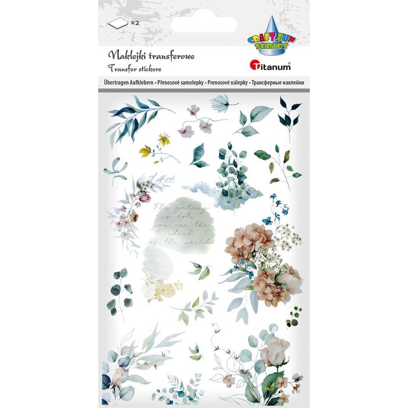Image of Transfer Stickers Flowers V2 Titanium
