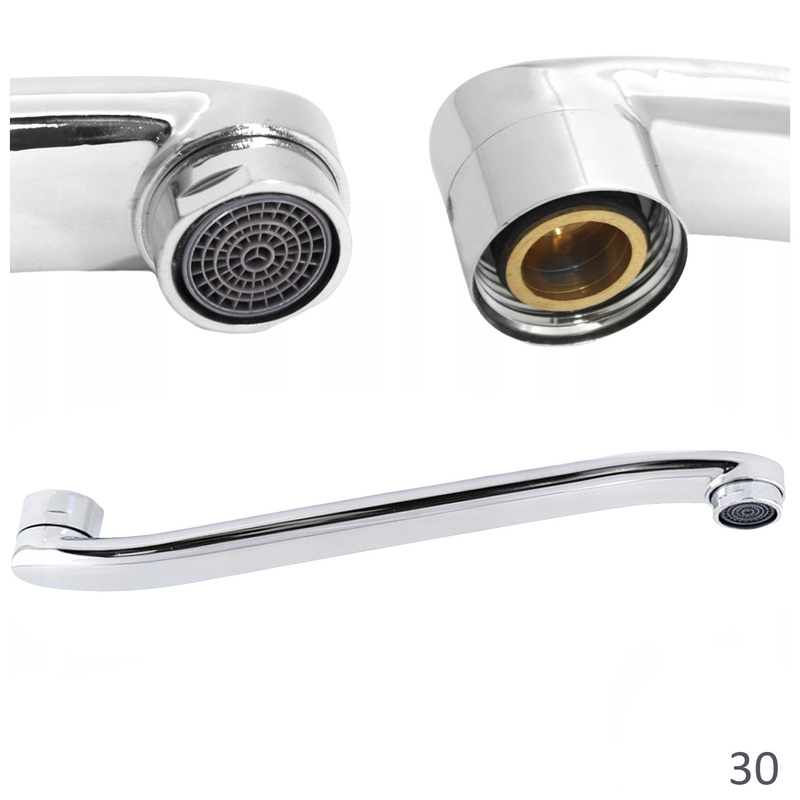 Image of Rotating Faucet Adapter For Kitchen Sink Battery With 3/4 30cm Bent