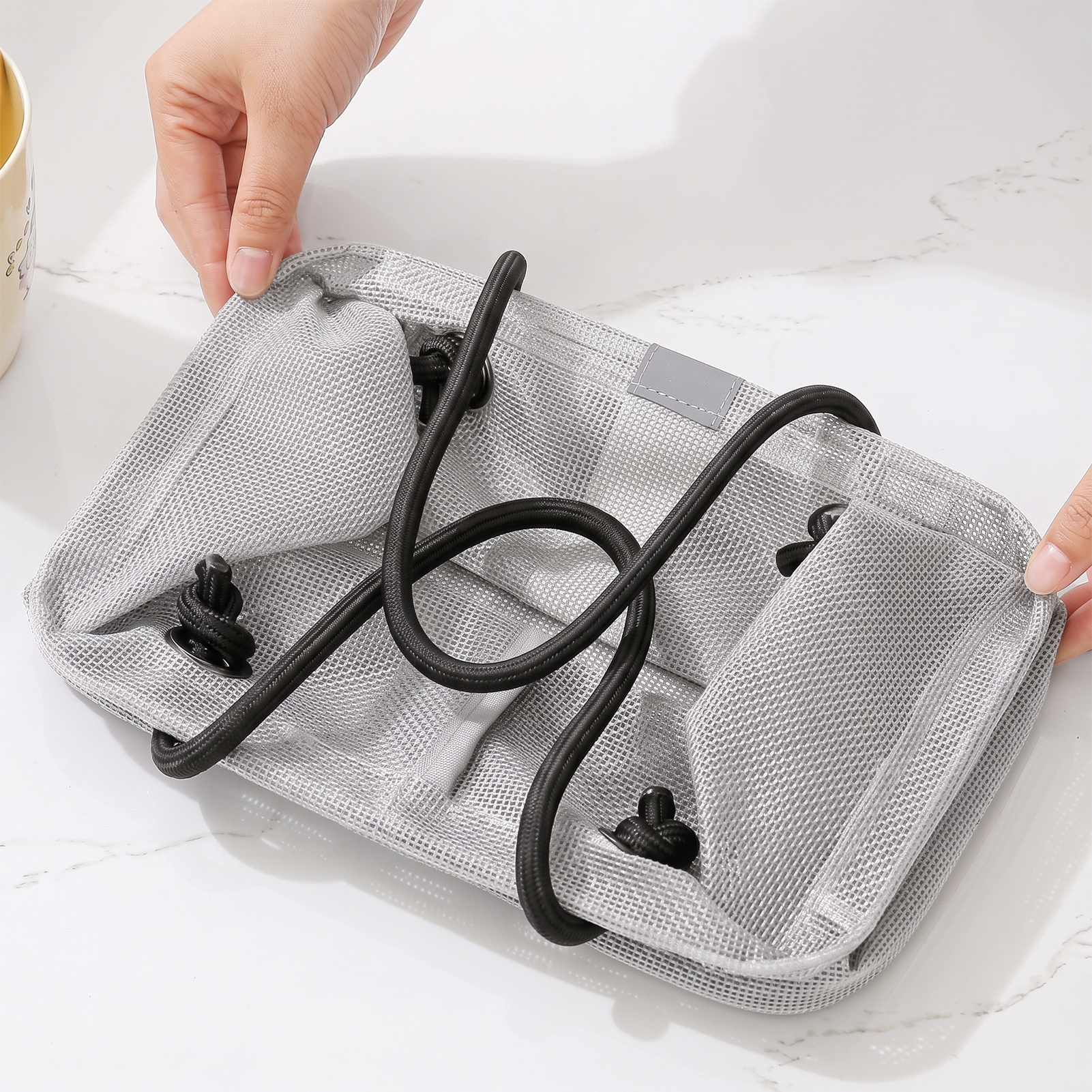 Portable Drainable Shower Basket, Mesh Shower Caddy Organizer