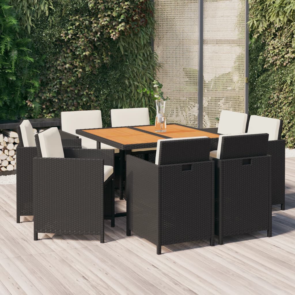 Garden Dining Set, Poly Rattan Outdoor Dining Set With Table And Chairs, Garden Furniture Set, Patio Dining Set