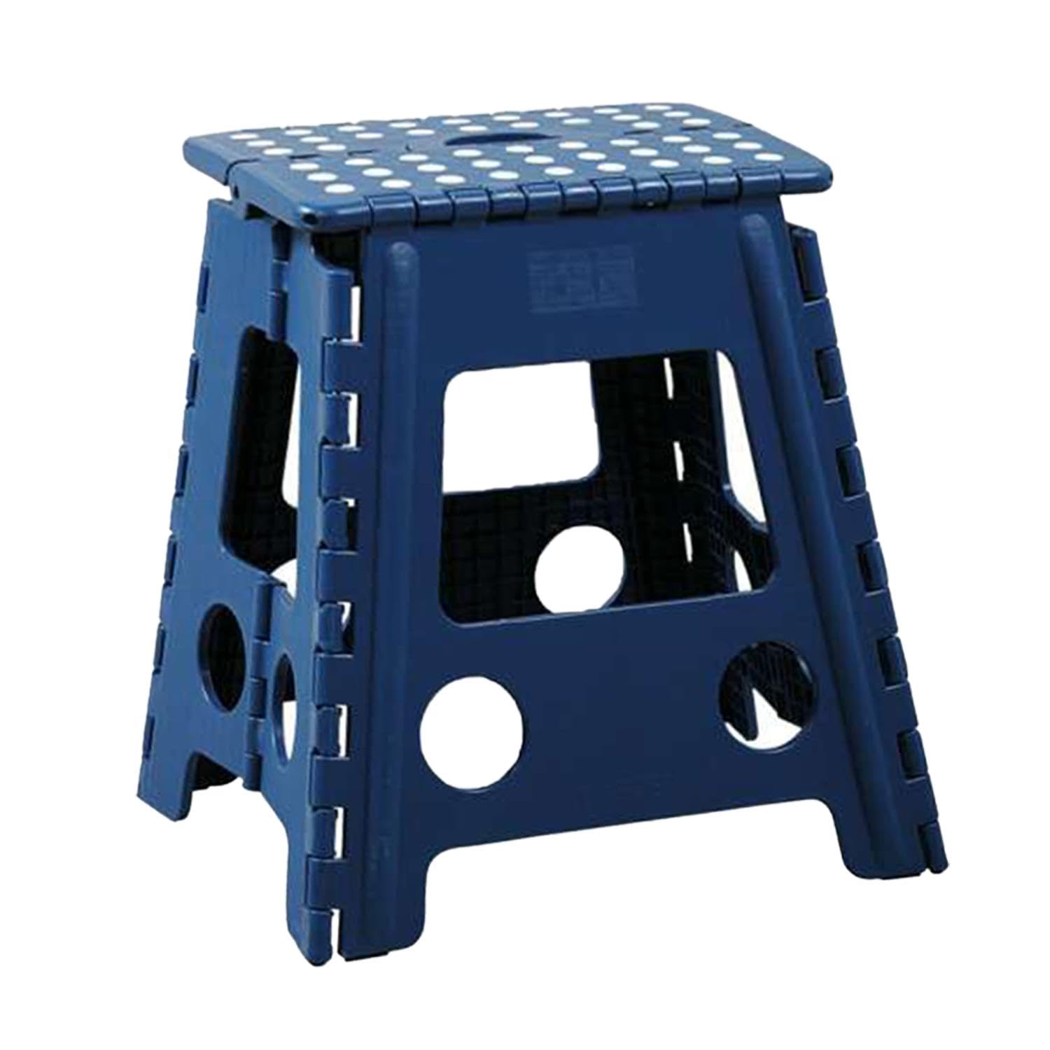 TEMU Blue Heavy Duty Folding Step Stool – 150kg Load Capacity | Non-slip Compact Platform With Handle | Great For Kitchen, Cleaning, Diy & Household