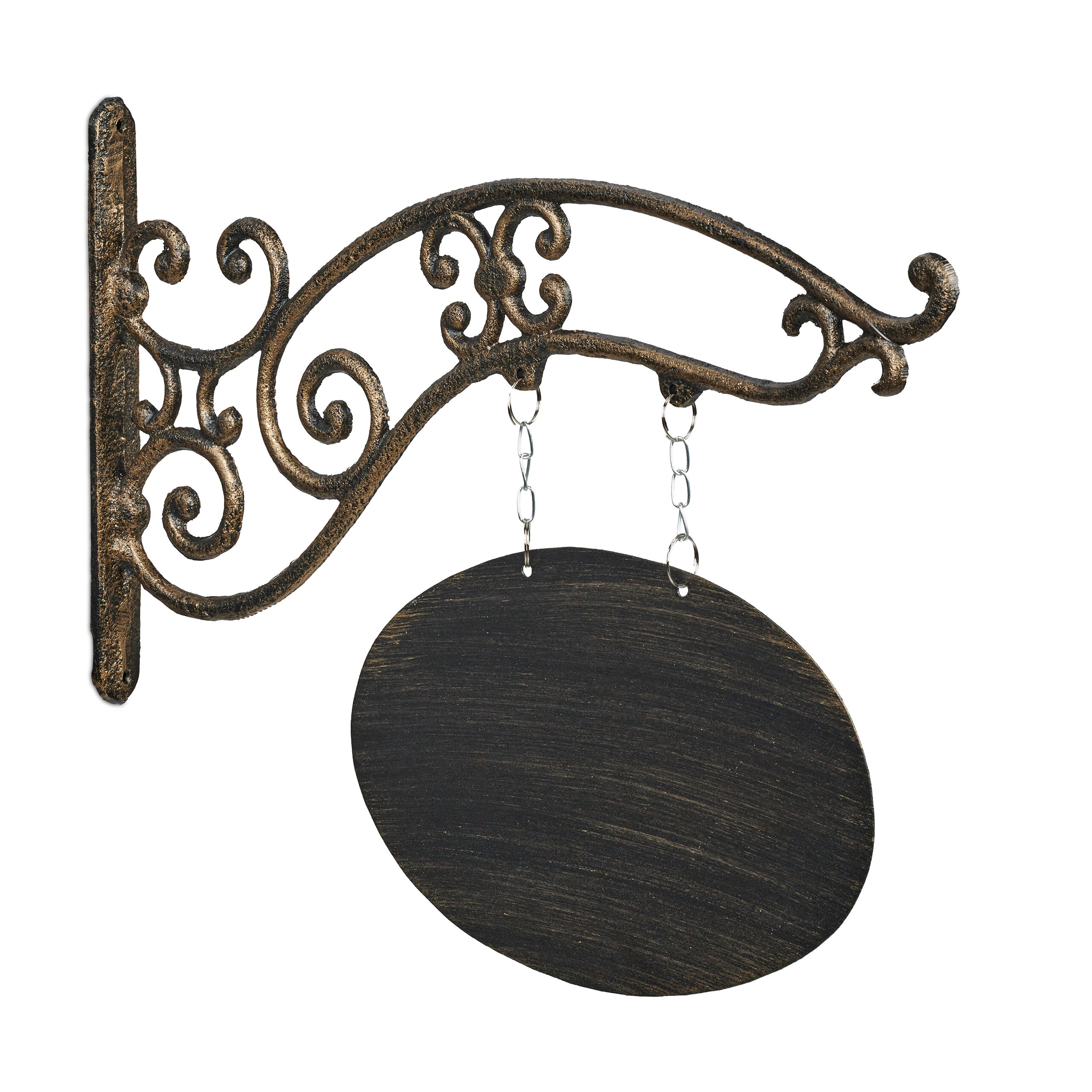 Wall Sign In Black/gold