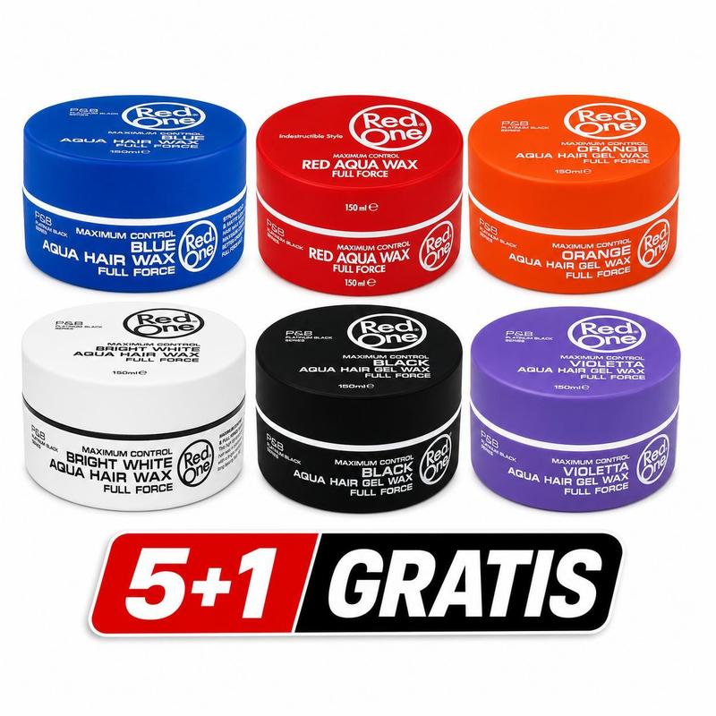 Image of Hair Wax Mix 6pcs Set 6 X 150 Ml – Blue, Red, Orange, White, Black And 5+1 Free