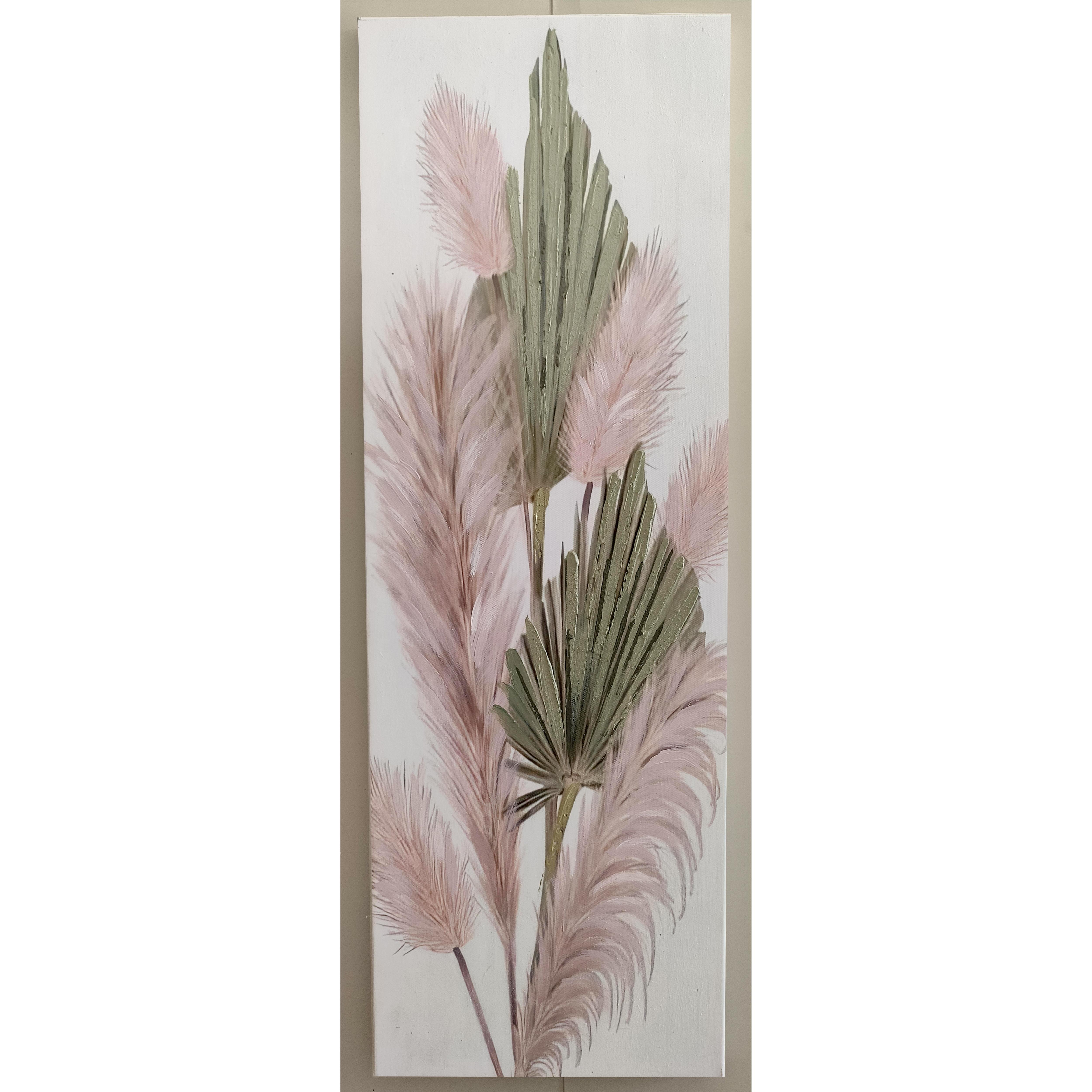Factory Canvas Painting Original Leaves 90x30cm - Living Room Decor