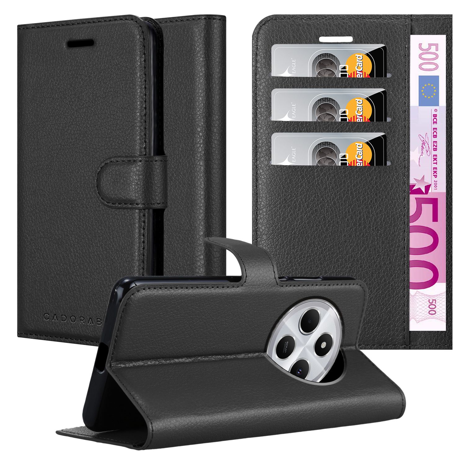 Suitable For Xiaomi Redmi 14c Case Protective Case With Magnetic Closure, Stand Function And Card Slot Flip Case Cover Etui Phone Case Book Bag