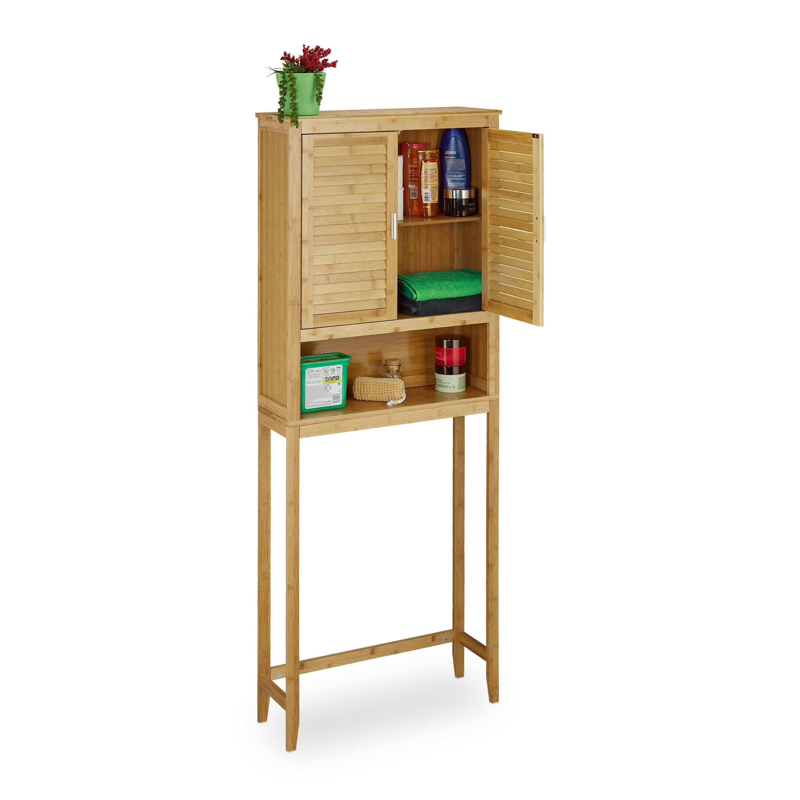 Washing Machine Cabinet In Natural - (w)70 X (h)176 X (d)22.5 Cm