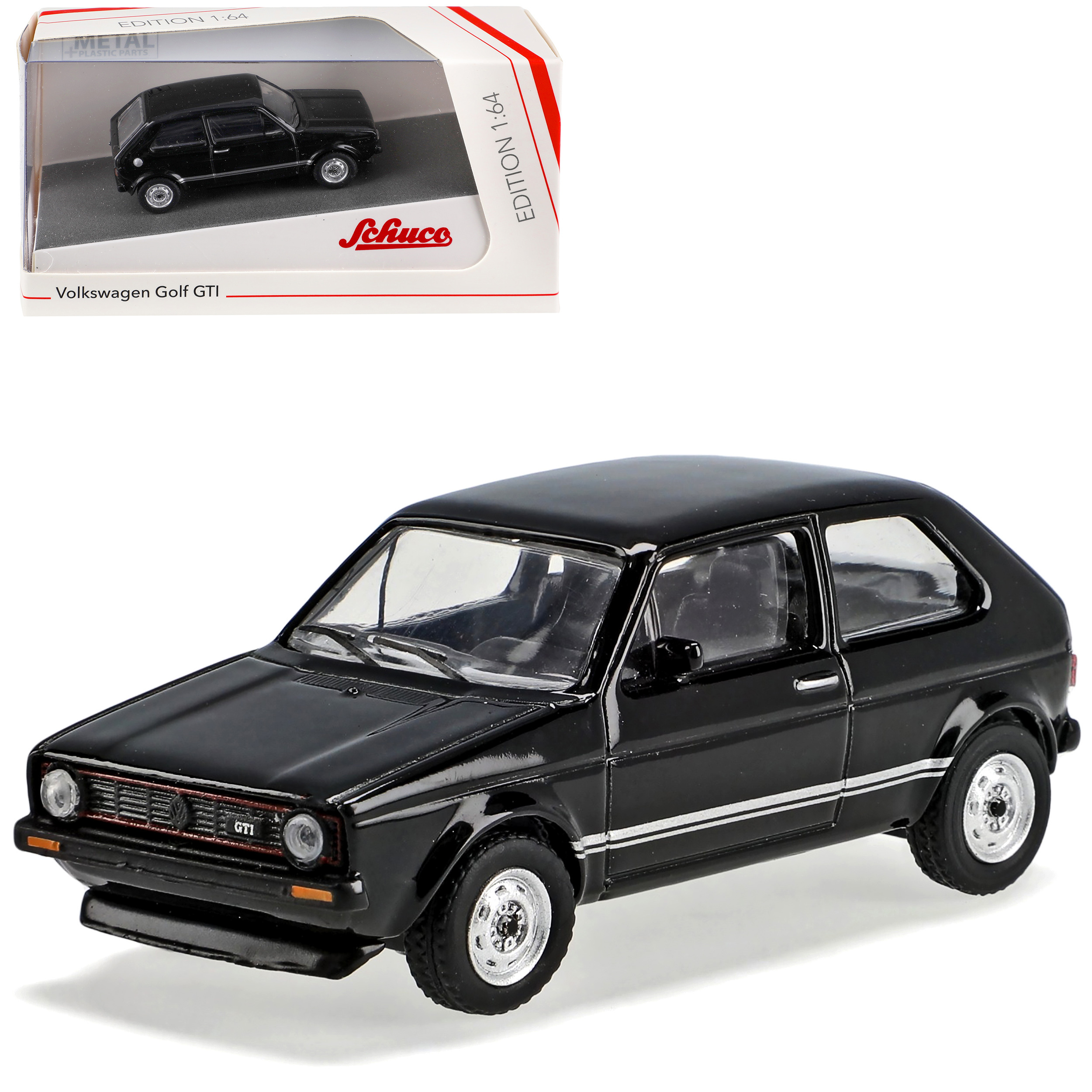 Vw Golf I 1 3-door Black 1974-1983 1/64 Schuco Model Car