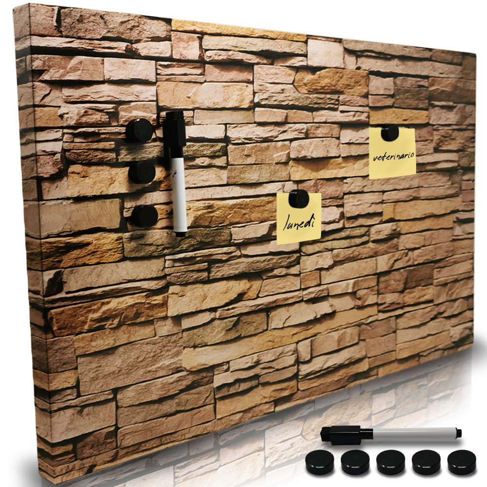 TEMU Bakaji Magnetic Writeable And Erasable Wall Blackboard, Small Blackboard With 5 Magnets And 1 Marker, Ideal Memo Board For Kitchen, Living Room,