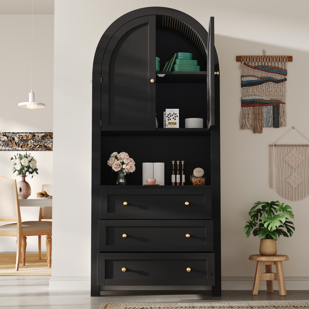 Image of Design High Sideboard | Open Storage | Artistic | Home Accessories Storage | Dishes | Kitchen Utensils | Modern | Household