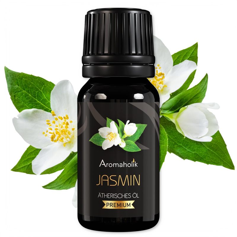 Image of Aromaholik Pure Jasmine Oil - Essential Oils For Diffusers & Diffusers - Certified Essential Oil From India - Jasmine Essential Oils 10ml For Sauna & Massage