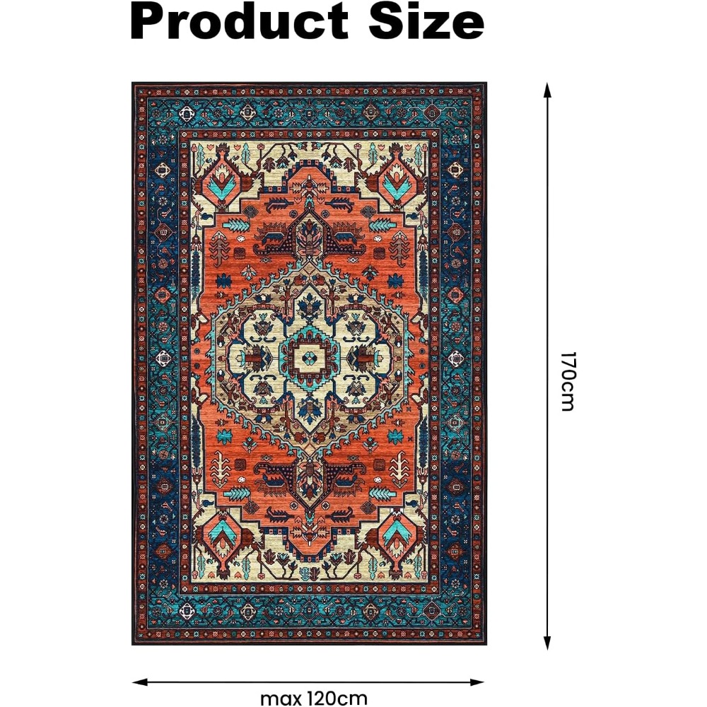 vintage carpet with anti slip backing suitable for use in living rooms bedrooms and dining rooms pet friendly carpet enriching home decor details 2