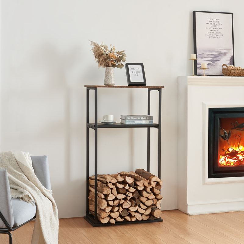 Firewood Rack Turku With Shelves 60x30x112cm