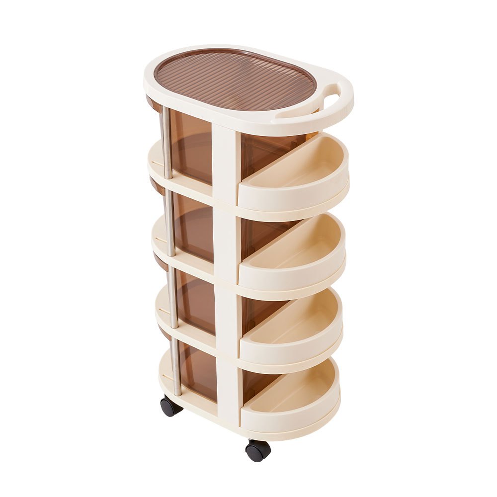 Plastic Drawer Storage Cabinet with Wheels, 4 Drawers