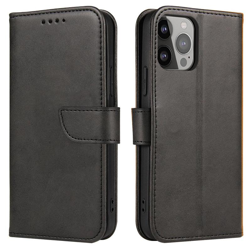 Case Cover With Flap Wallet Base Forgalaxy S23+ Magnetic Case - Black