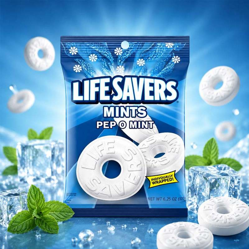 Image of Lifesavers Hard Candy Mints Pep-o-mint 177g