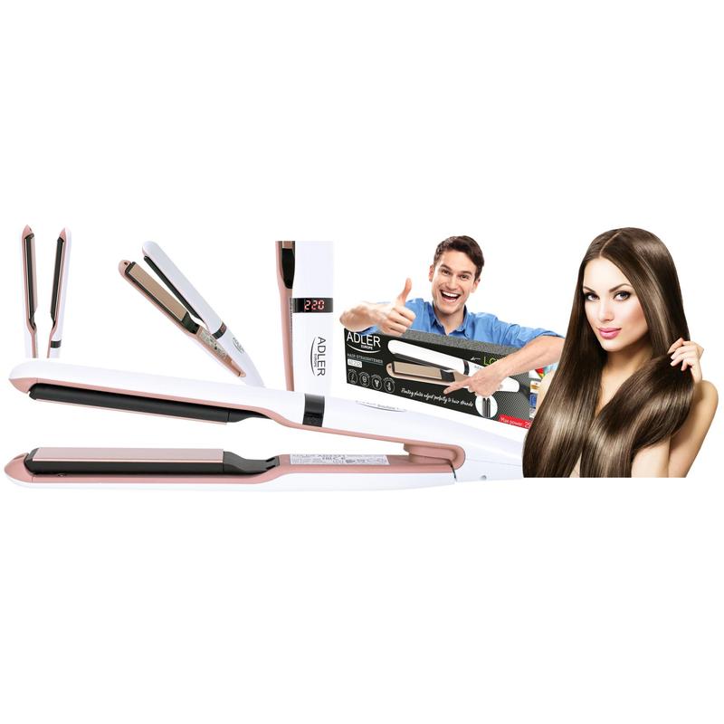 Ceramic Flat Iron With 5-level Temperature Control And Lcd Display – Hair