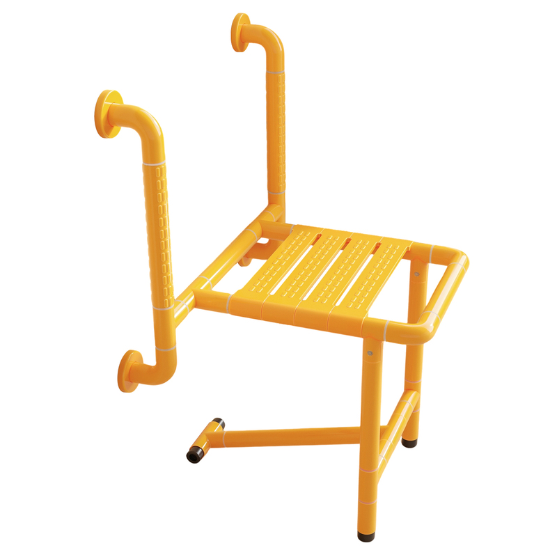 Aptliton Folding Shower Seat For Bath Wall Mounted Fold Up Shower Chair Foldable Bath Stool For Pregnant, Elderly, Disabled, 150kg Load Capacity