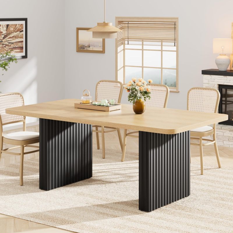 Image of 1 Pb Wave Iron-leg Square Table