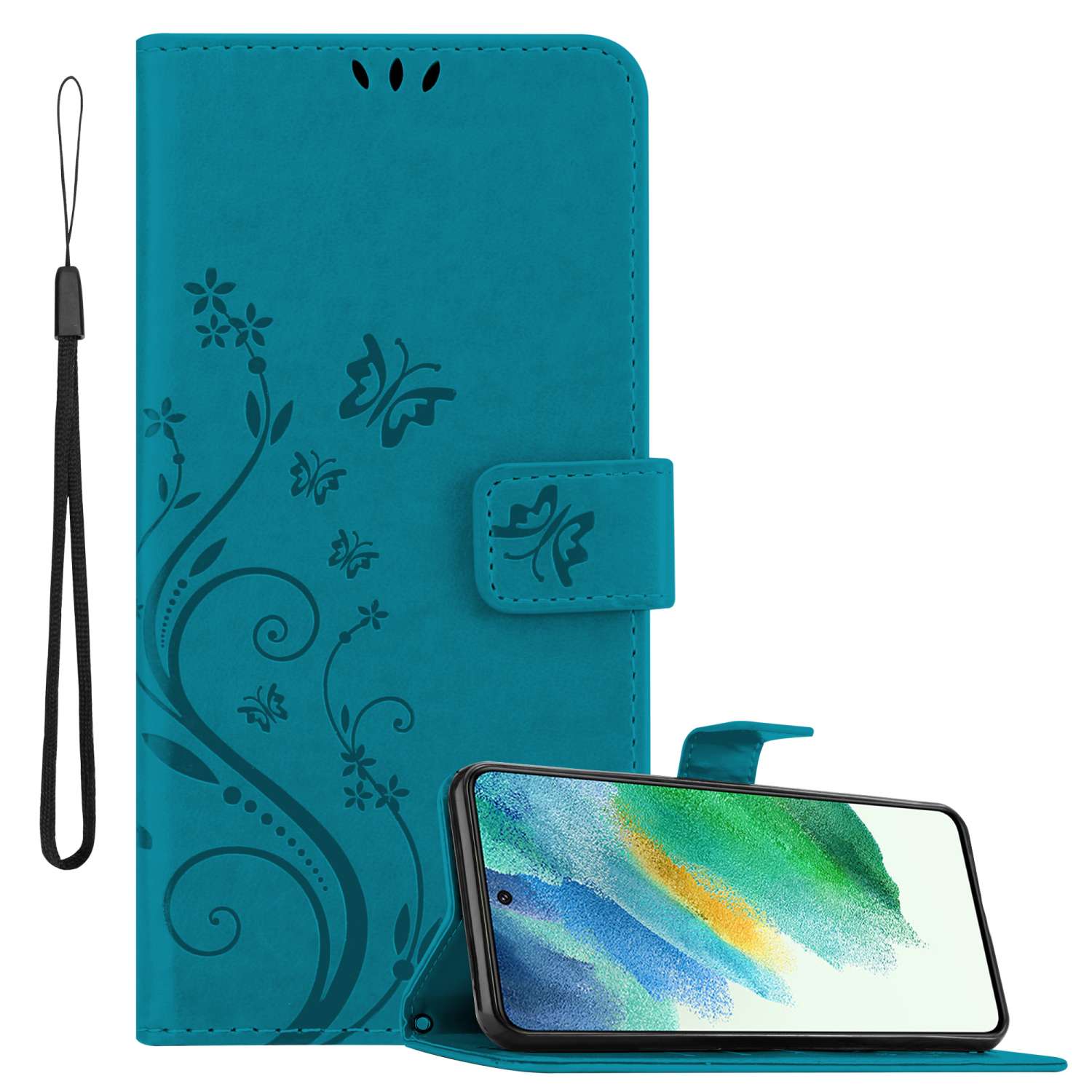 Case Compatible For Galaxy S21 Fe Protective Cover With Magnetic Closure, Stand Function And Card Slots Flip Case Flower Cover Phone Case Foldable Case Book Bag