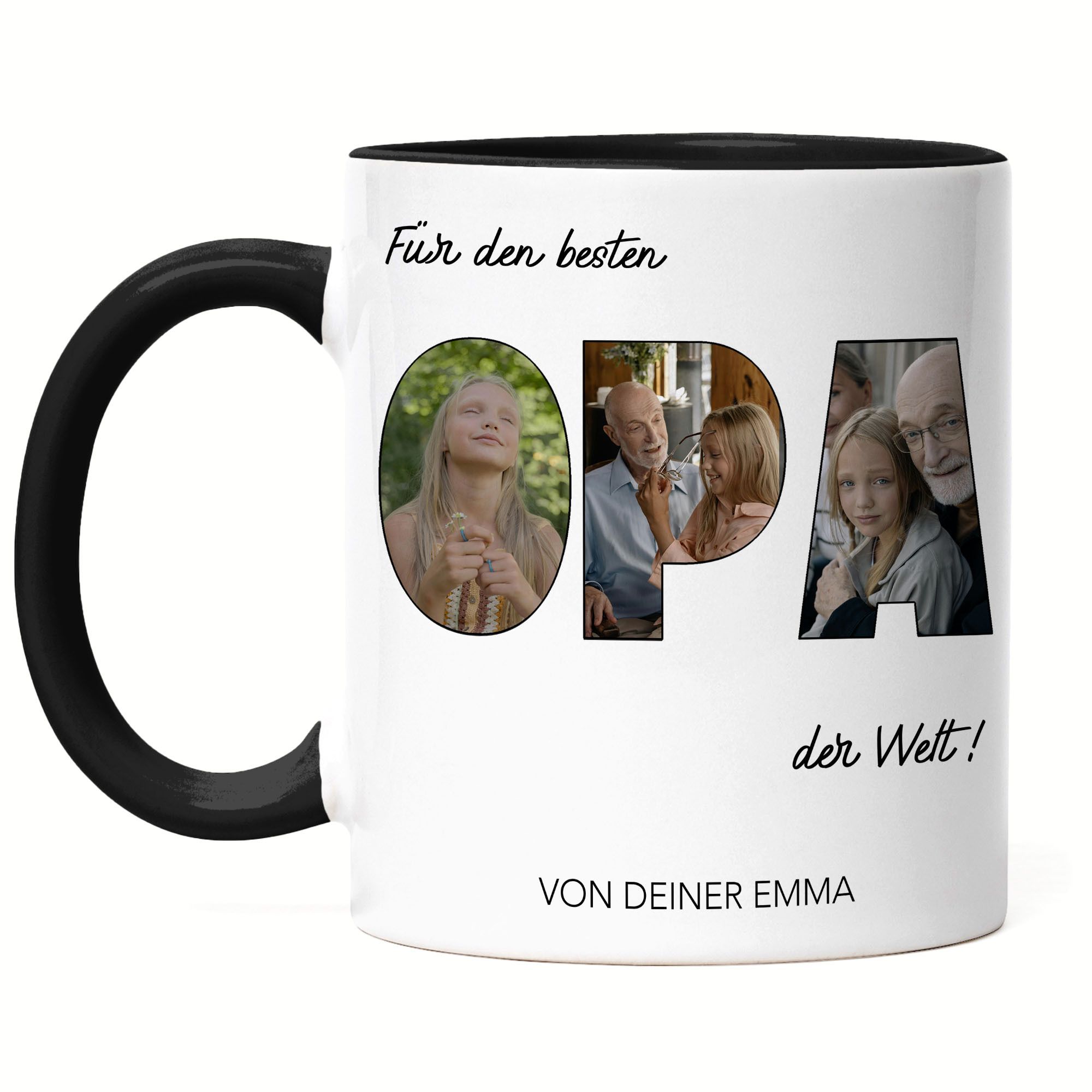 Image of Grandpa Mug Personalized, Photo Mug Best Grandpa In The World Gift With Own Photo And Text, Gift Idea For Day, Birthday Christmas, Bonus Grandpa Mug