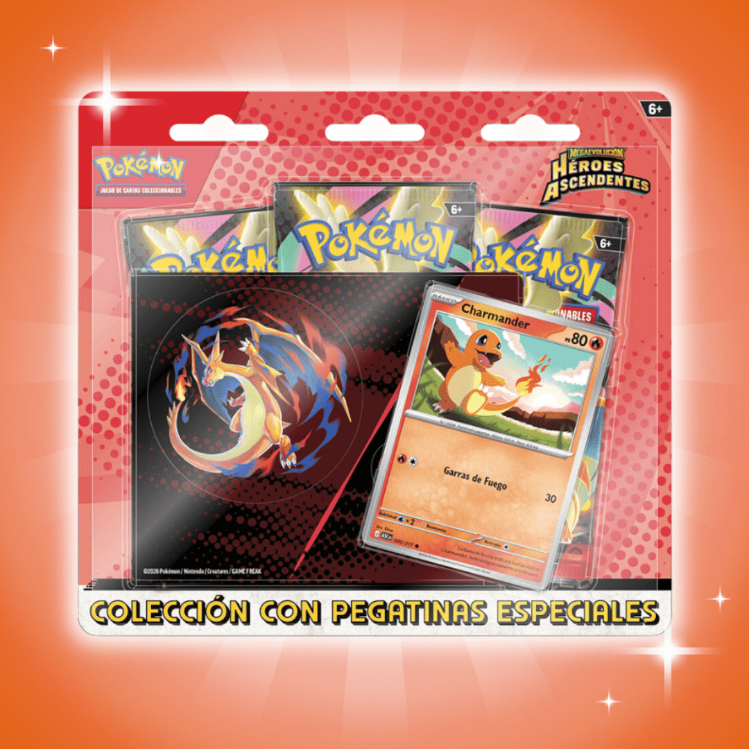 E-shop Pokémon Ascendentes Tech Sticker Collection (Red) | ES-LA Latino Español | 3 Boosterpacks + Promo Karte