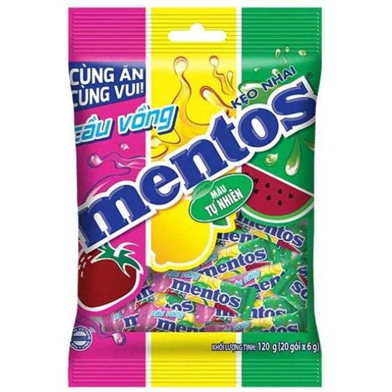 Image of Mentos Mini Rainbow Rolls 108g