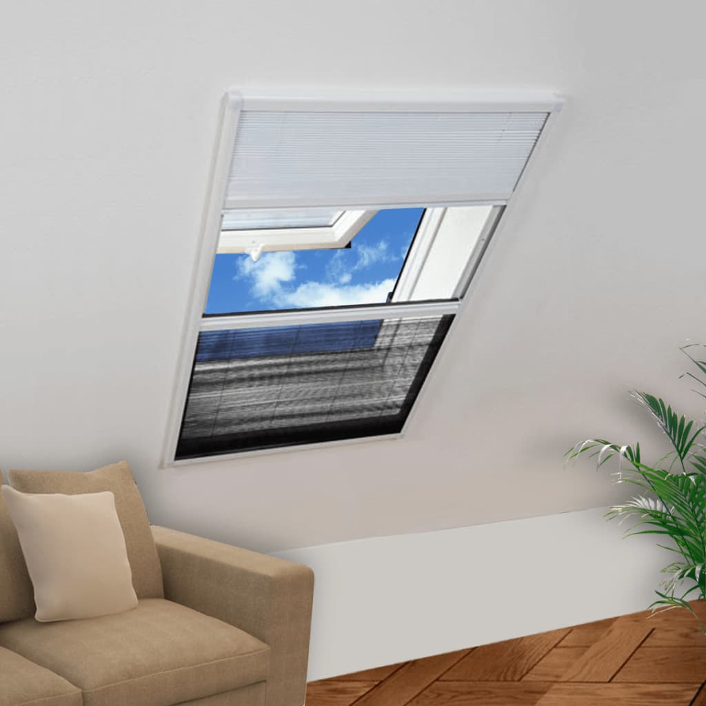 Vidaxl Pleated Aluminum 160x80cm Insect Screen Fly Mesh Roof Window