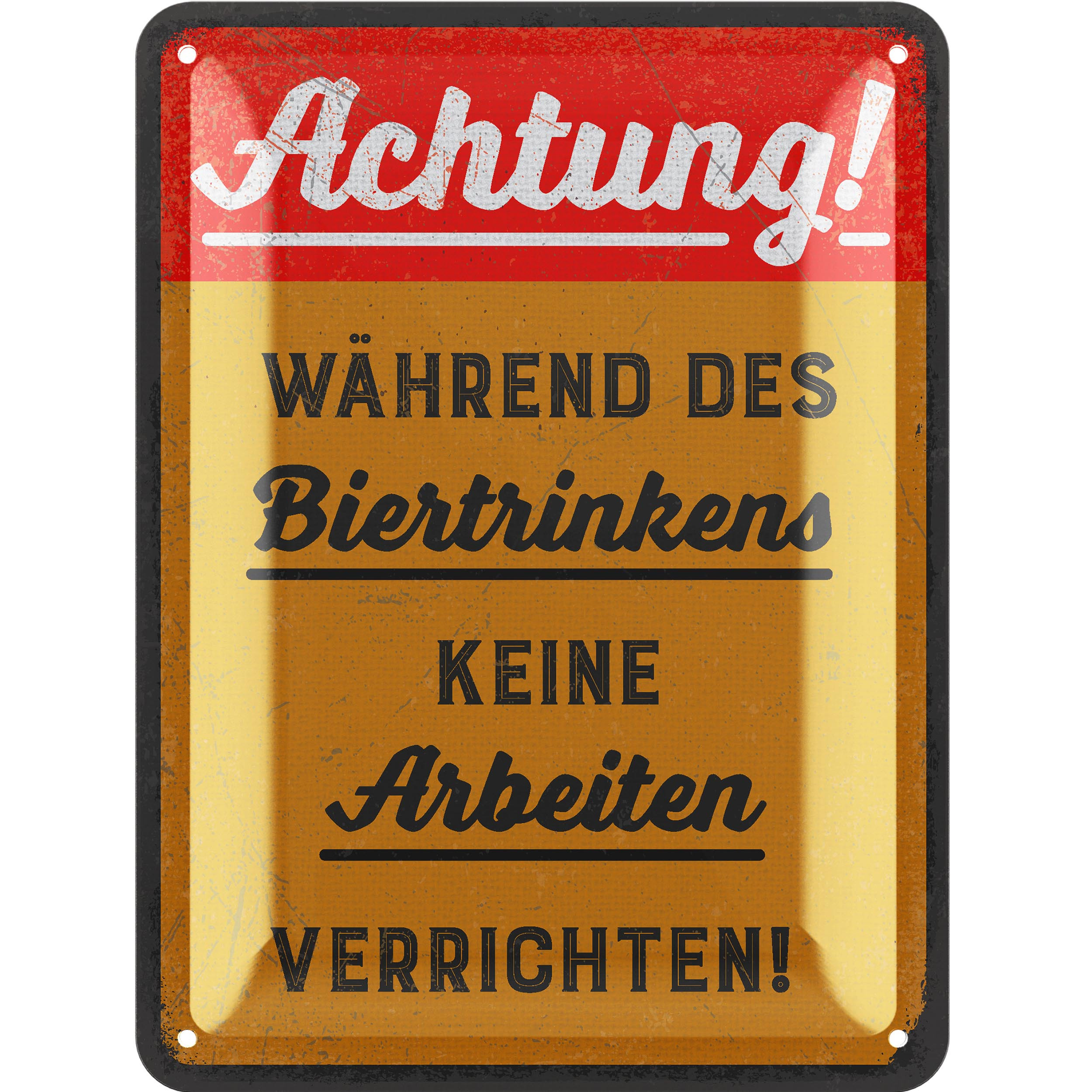 Image of Retro Metal Sign "please Do Not Any Work Beer" - Workshop Decor House Rules, Car Mechanic Vintage Metal Sign 15x20cm Classic Edition