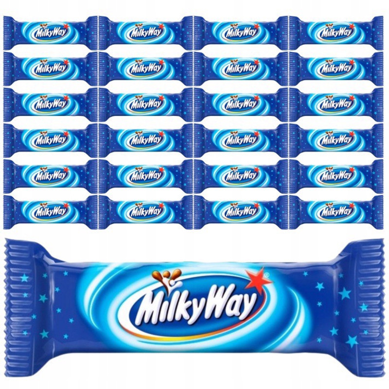 Image of Milky Way Bar With White Filling, Coated In Chocolate, 21.5 G X 25 Pieces