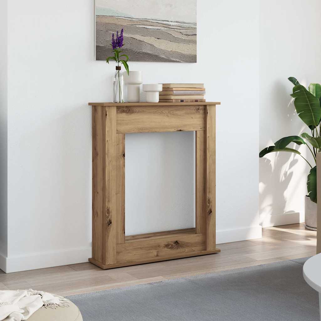 Image of Fireplace Surround, Decorative Fireplace Mantel, Fireplace Shelf Decorative Fireplace For Living Room, Fake Fireplace Fireplace Cladding, Oak Wood Material