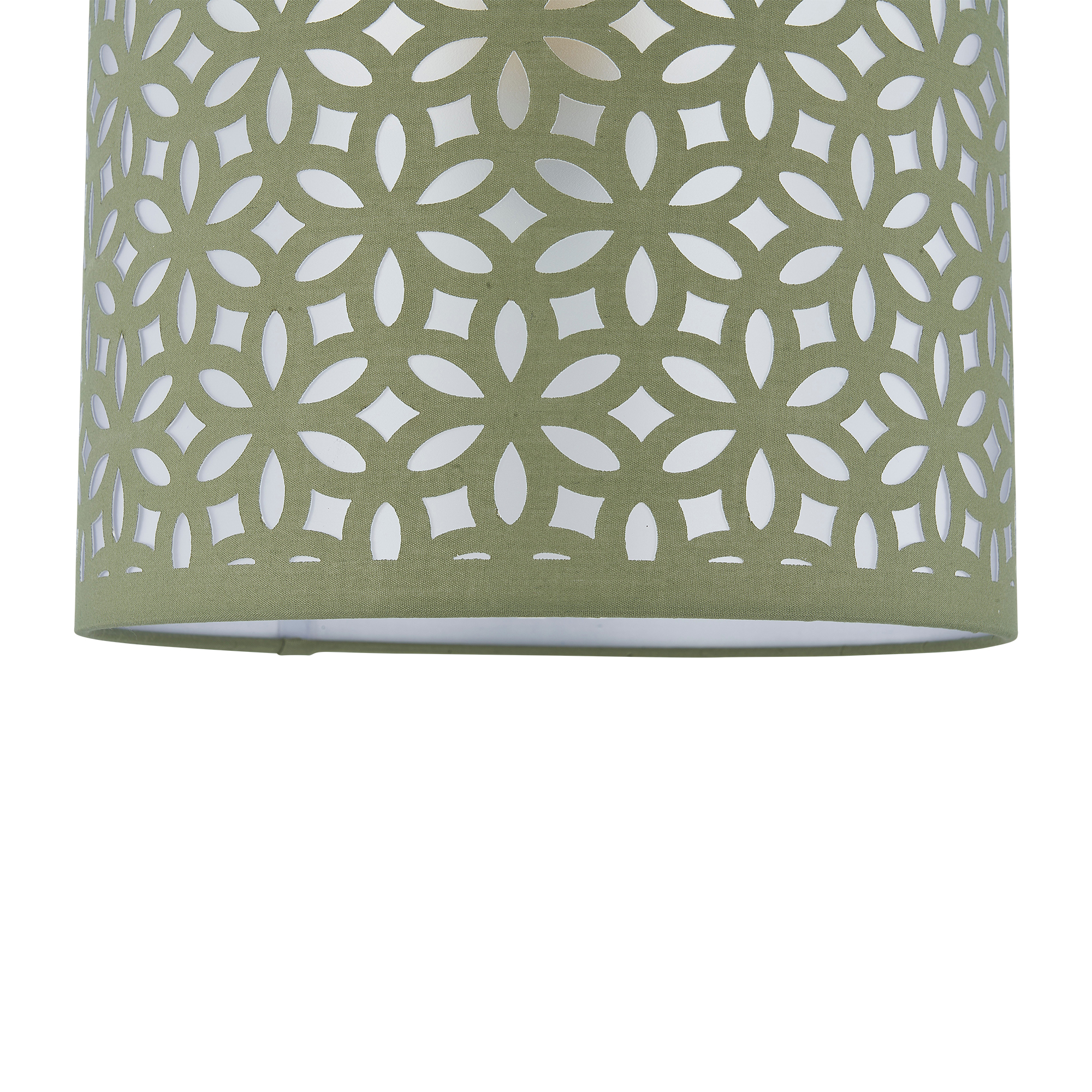 First Choice Lighting Sage Green Laser Cut 25cm Pendant Lightshade