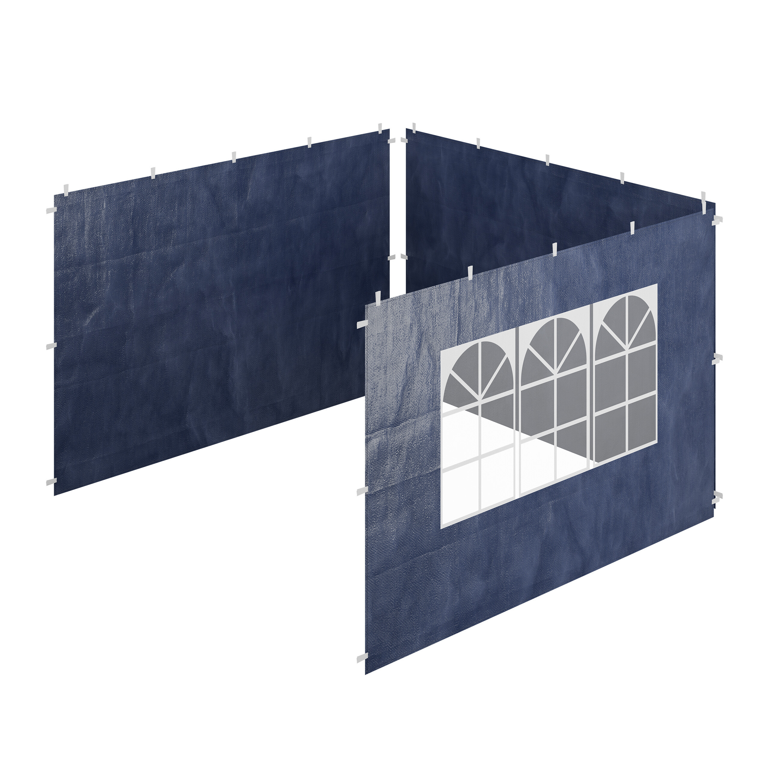 3 X Side Parts In Blue - 2 X 3 M