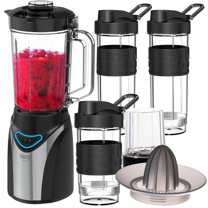 Image of Cup Blender, 1.2l Cup, 3 Bottles, Chopper, Cooling Insert, Citrus Juicer, 1200w