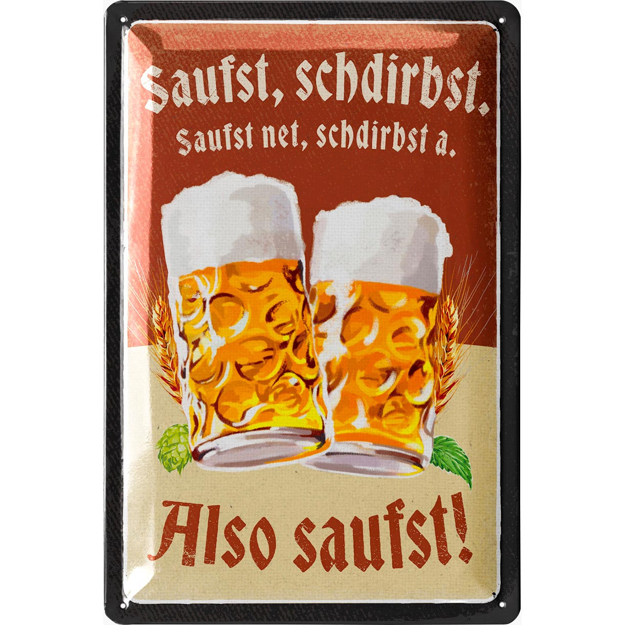 Image of Retro Tin Sign Beer - Funny Signs With Sayings Bar Decoration For Party Cellar, Pub Bar Decor For ' Table, Gift Idea For Dad On Father's Day, Vintage Metal Sign 20x30cm Classic Edition