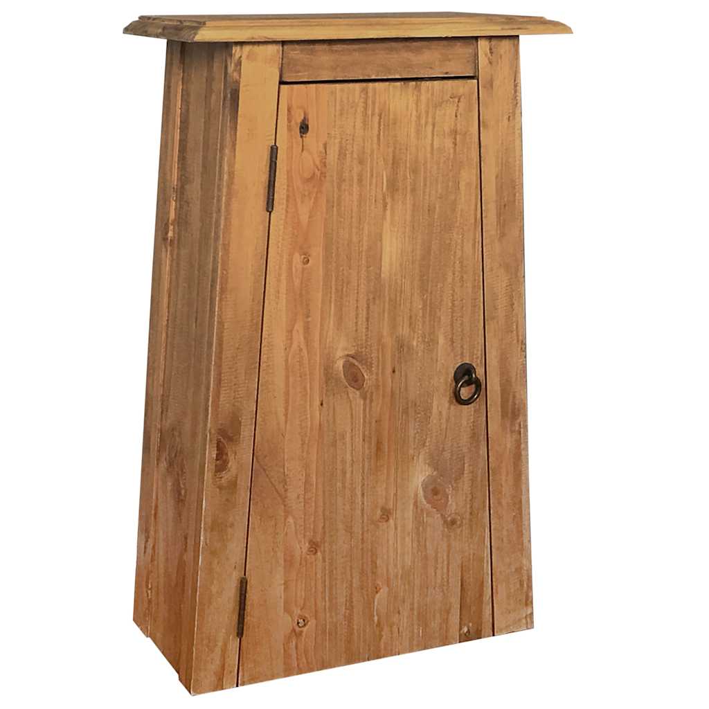Vidaxl Bathroom Wall Cabinet Solid Pine Wood 42x23x70 Cm