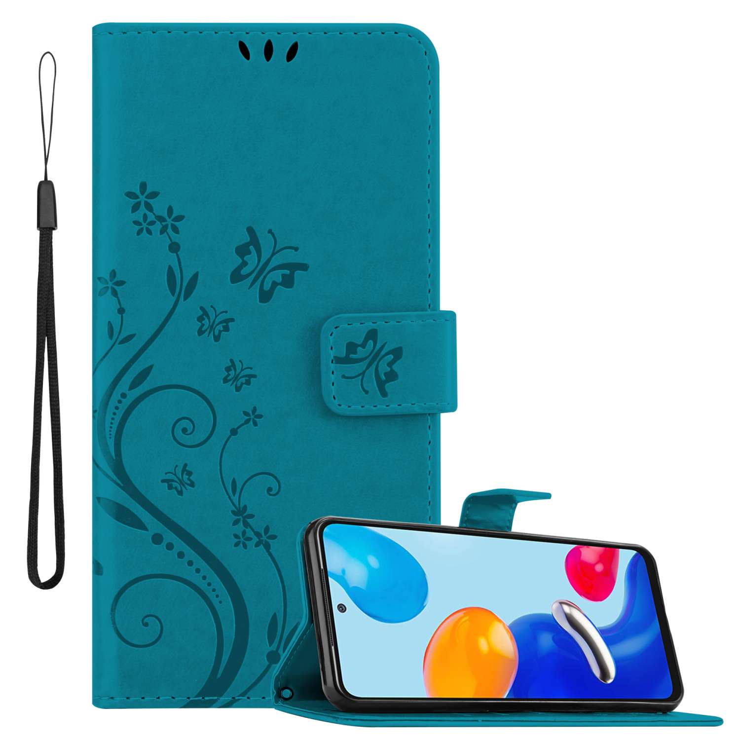 Case Compatible For Xiaomi Redmi Note 11 4g / 11s 4g Protective Case With Magnetic Closure, Stand Function And Card Slots Flip Case Flower Cover Phone Case Foldable Case Book Bag