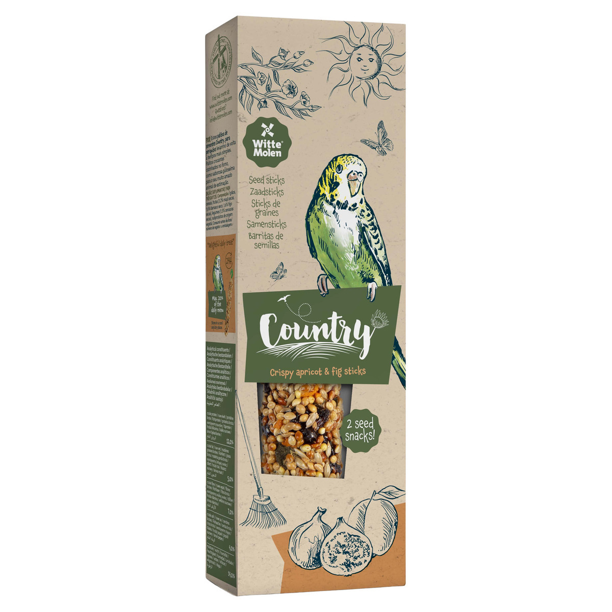 Image of White Mill Country Crunchy Sticks Parrot Apricot & Fig