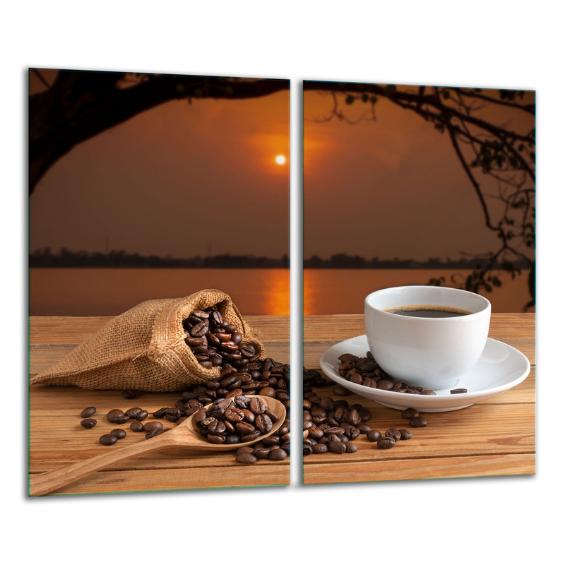 Glass Board For Cutting 2x 30x52 Coffee