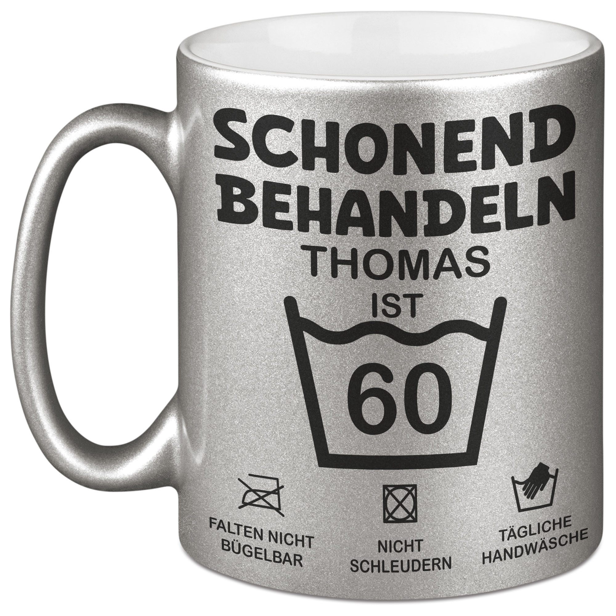 Personalized 60th Birthday Mug - Handle With Care, Stuff Is 60 - 60th Birthday Funny Gift For Men And Women
