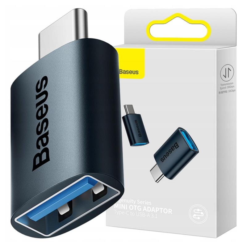 Image of Baseus Series Usb-c To Usb-a 10gb/s Adapter - Fast Data Transfer, Blue, Compact